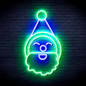 advpro-santa-claus-face-ultra-bright-led-neon-sign-fnu0153 - Green & Blue