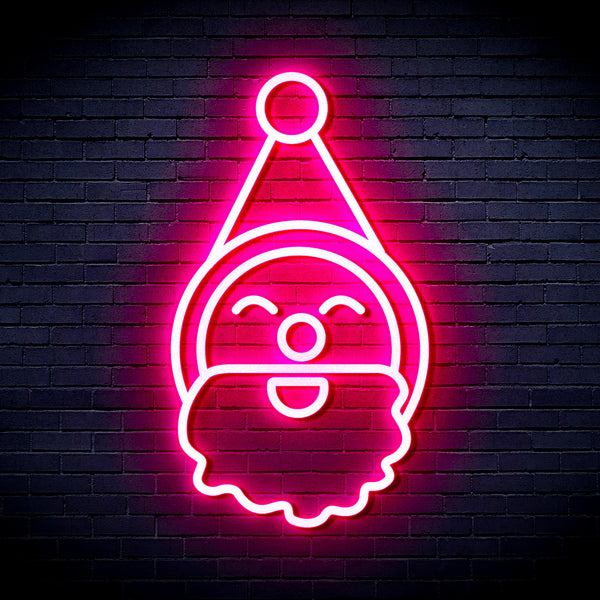 advpro-santa-claus-face-ultra-bright-led-neon-sign-fnu0153 - Pink