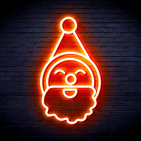 advpro-santa-claus-face-ultra-bright-led-neon-sign-fnu0153 - Orange