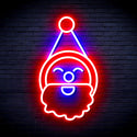 advpro-santa-claus-face-ultra-bright-led-neon-sign-fnu0153 - Red & Blue