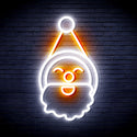 advpro-santa-claus-face-ultra-bright-led-neon-sign-fnu0153 - White & Orange