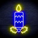 advpro-christmas-candle-ultra-bright-led-neon-sign-fnu0156 - Blue & Yellow