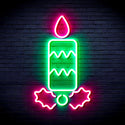 advpro-christmas-candle-ultra-bright-led-neon-sign-fnu0156 - Green & Pink