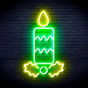 advpro-christmas-candle-ultra-bright-led-neon-sign-fnu0156 - Green & Yellow