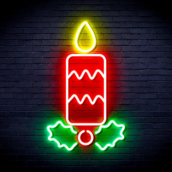 advpro-christmas-candle-ultra-bright-led-neon-sign-fnu0156 - Multi-Color 1