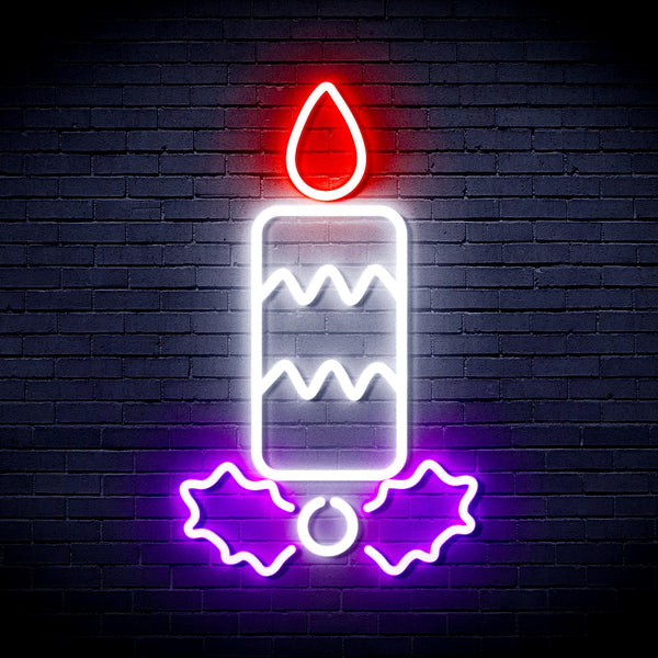 advpro-christmas-candle-ultra-bright-led-neon-sign-fnu0156 - Multi-Color 3