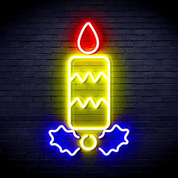 advpro-christmas-candle-ultra-bright-led-neon-sign-fnu0156 - Multi-Color 7