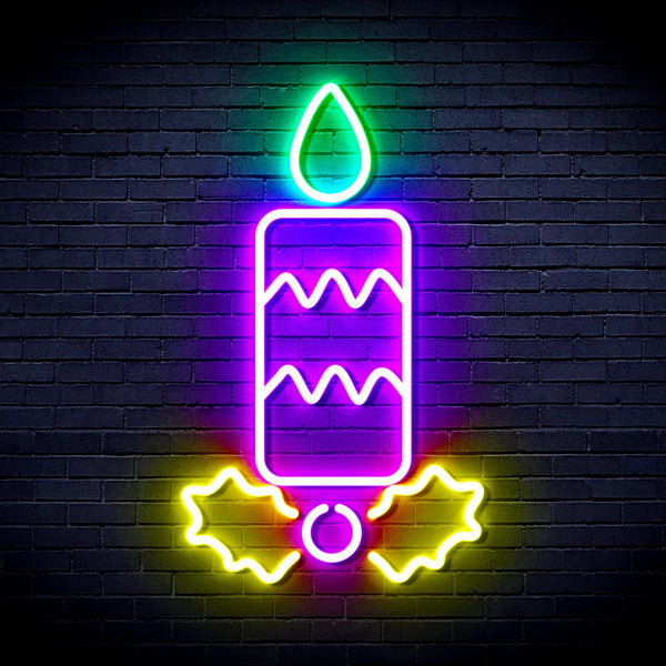 advpro-christmas-candle-ultra-bright-led-neon-sign-fnu0156 - Multi-Color 8