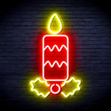 advpro-christmas-candle-ultra-bright-led-neon-sign-fnu0156 - Red & Yellow
