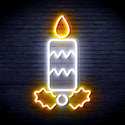 advpro-christmas-candle-ultra-bright-led-neon-sign-fnu0156 - White & Golden Yellow