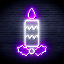 advpro-christmas-candle-ultra-bright-led-neon-sign-fnu0156 - White & Purple