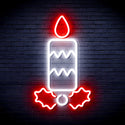 advpro-christmas-candle-ultra-bright-led-neon-sign-fnu0156 - White & Red