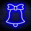 advpro-christmas-bell-with-ribbon-ultra-bright-led-neon-sign-fnu0161 - Blue