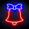 advpro-christmas-bell-with-ribbon-ultra-bright-led-neon-sign-fnu0161 - Blue & Red