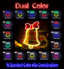 advpro-christmas-bell-with-ribbon-ultra-bright-led-neon-sign-fnu0161 - Dual-Color