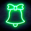 advpro-christmas-bell-with-ribbon-ultra-bright-led-neon-sign-fnu0161 - Green