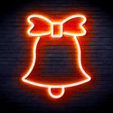 advpro-christmas-bell-with-ribbon-ultra-bright-led-neon-sign-fnu0161 - Orange