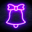 advpro-christmas-bell-with-ribbon-ultra-bright-led-neon-sign-fnu0161 - Purple
