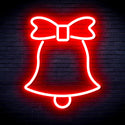 advpro-christmas-bell-with-ribbon-ultra-bright-led-neon-sign-fnu0161 - Red