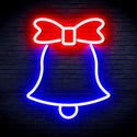 advpro-christmas-bell-with-ribbon-ultra-bright-led-neon-sign-fnu0161 - Red & Blue