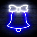 advpro-christmas-bell-with-ribbon-ultra-bright-led-neon-sign-fnu0161 - White & Blue