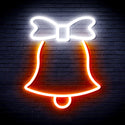 advpro-christmas-bell-with-ribbon-ultra-bright-led-neon-sign-fnu0161 - White & Orange