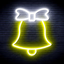 advpro-christmas-bell-with-ribbon-ultra-bright-led-neon-sign-fnu0161 - White & Yellow