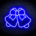 advpro-christmas-bell-with-ribbon-ultra-bright-led-neon-sign-fnu0162 - Blue