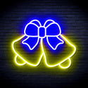 advpro-christmas-bell-with-ribbon-ultra-bright-led-neon-sign-fnu0162 - Blue & Yellow