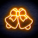 advpro-christmas-bell-with-ribbon-ultra-bright-led-neon-sign-fnu0162 - Golden Yellow