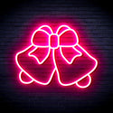 advpro-christmas-bell-with-ribbon-ultra-bright-led-neon-sign-fnu0162 - Pink