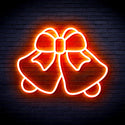 advpro-christmas-bell-with-ribbon-ultra-bright-led-neon-sign-fnu0162 - Orange