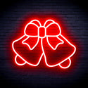 advpro-christmas-bell-with-ribbon-ultra-bright-led-neon-sign-fnu0162 - Red