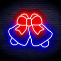 advpro-christmas-bell-with-ribbon-ultra-bright-led-neon-sign-fnu0162 - Red & Blue