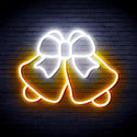 advpro-christmas-bell-with-ribbon-ultra-bright-led-neon-sign-fnu0162 - White & Golden Yellow