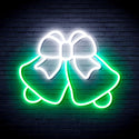 advpro-christmas-bell-with-ribbon-ultra-bright-led-neon-sign-fnu0162 - White & Green