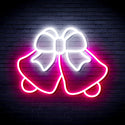 advpro-christmas-bell-with-ribbon-ultra-bright-led-neon-sign-fnu0162 - White & Pink