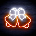 advpro-christmas-bell-with-ribbon-ultra-bright-led-neon-sign-fnu0162 - White & Orange