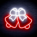 advpro-christmas-bell-with-ribbon-ultra-bright-led-neon-sign-fnu0162 - White & Red