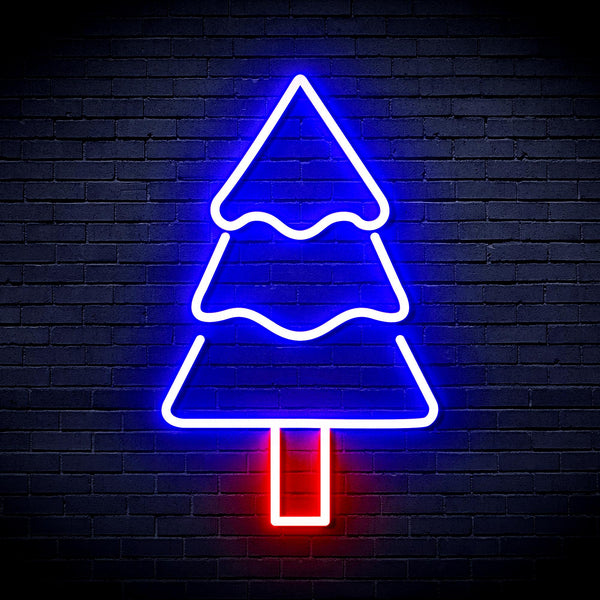 advpro-christmas-tree-ultra-bright-led-neon-sign-fnu0164 - Blue & Red