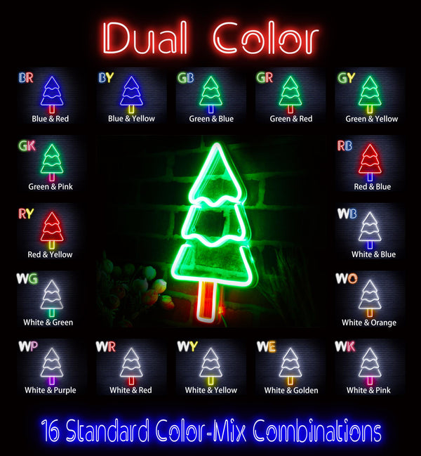 advpro-christmas-tree-ultra-bright-led-neon-sign-fnu0164 - Dual-Color