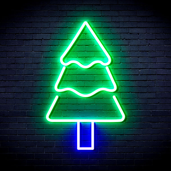 advpro-christmas-tree-ultra-bright-led-neon-sign-fnu0164 - Green & Blue