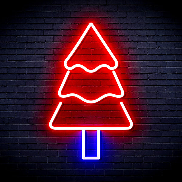 advpro-christmas-tree-ultra-bright-led-neon-sign-fnu0164 - Red & Blue
