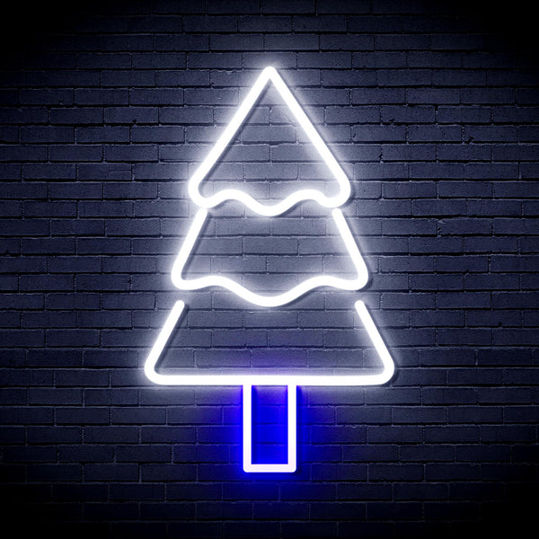 advpro-christmas-tree-ultra-bright-led-neon-sign-fnu0164 - White & Blue