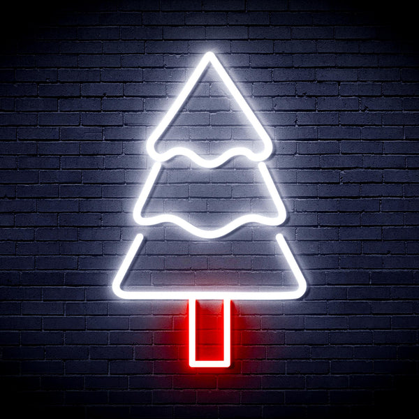 advpro-christmas-tree-ultra-bright-led-neon-sign-fnu0164 - White & Red