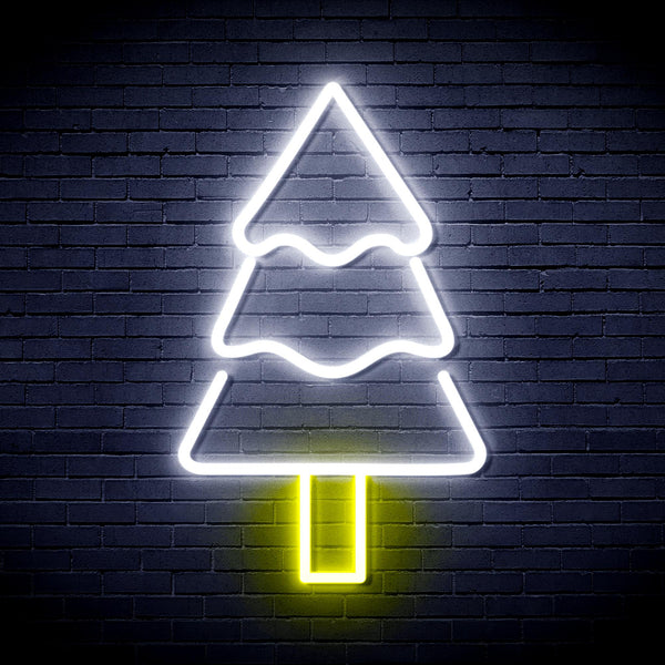 advpro-christmas-tree-ultra-bright-led-neon-sign-fnu0164 - White & Yellow