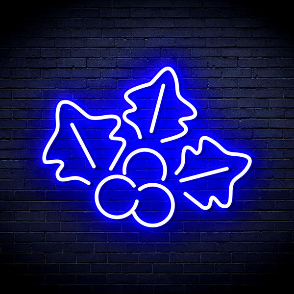 advpro-christmas-holly-ultra-bright-led-neon-sign-fnu0165 - Blue