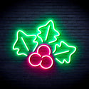 advpro-christmas-holly-ultra-bright-led-neon-sign-fnu0165 - Green & Pink