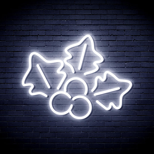 advpro-christmas-holly-ultra-bright-led-neon-sign-fnu0165 - White