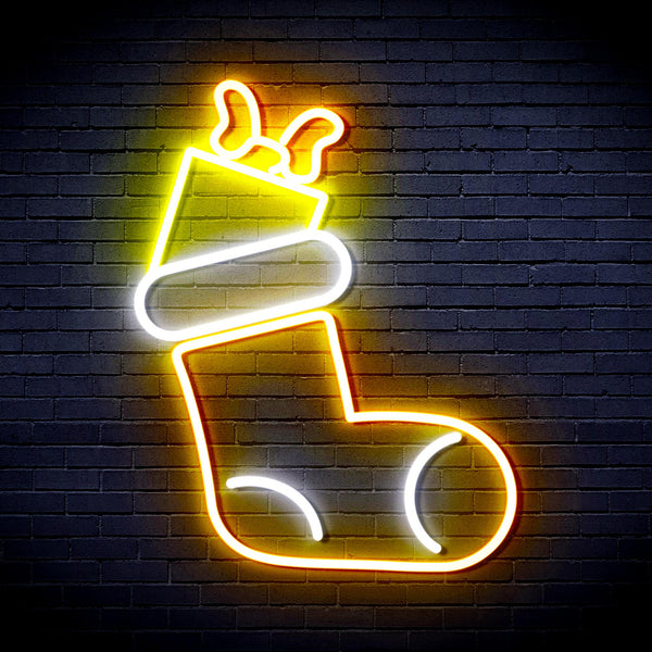 advpro-christmas-sock-with-present-ultra-bright-led-neon-sign-fnu0166 - Multi-Color 4